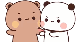 Two Teddy Bears Are Standing Next To Each Other And Hugging . Sticker