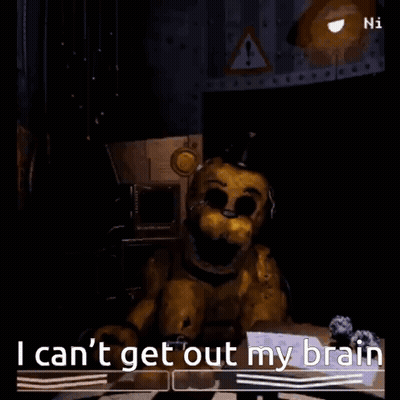 Two Teddy Bears Are Standing Next To Each Other With The Words I Can 'T Get Out My Brain Written On The Bottom . GIF