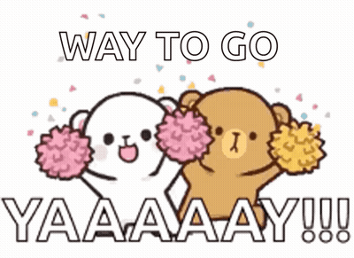 Two Teddy Bears Cheering Way To Go Yaaaay GIF