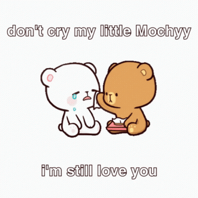 Two Teddy Bears Don't Cry My Little Mochy GIF