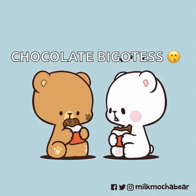 Two Teddy Bears Eating Chocolate GIF