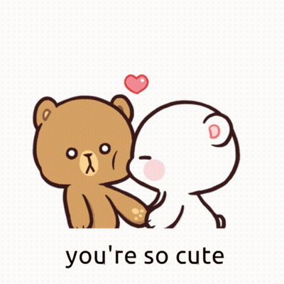 Two Teddy Bears Holding Hands You're So Cute GIF