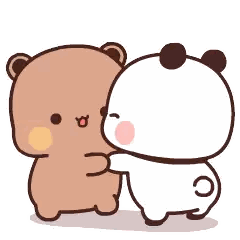 Two Teddy Bears Hugging Sticker