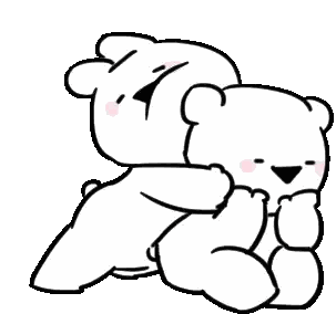Two Teddy Bears Hugging Sticker