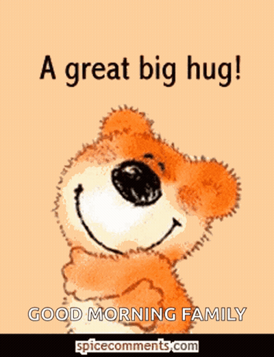 Two Teddy Bears Hugging From Me To You Good Morning Family GIF