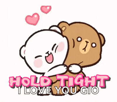 Two Teddy Bears Hugging Hold Tight I Love You Gio GIF