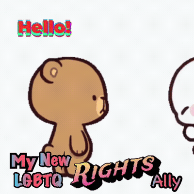 Two Teddy Bears Hugging My New LGBTQ Rights Ally GIF