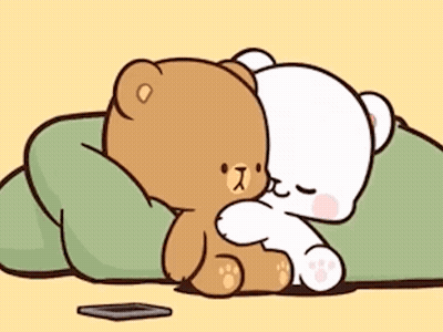Two Teddy Bears Hugging On A Blanket GIF