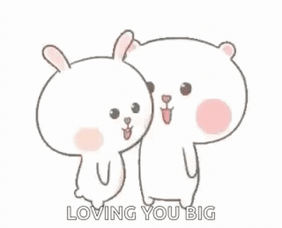 Two Teddy Bears Hugging Pink Heart GIF