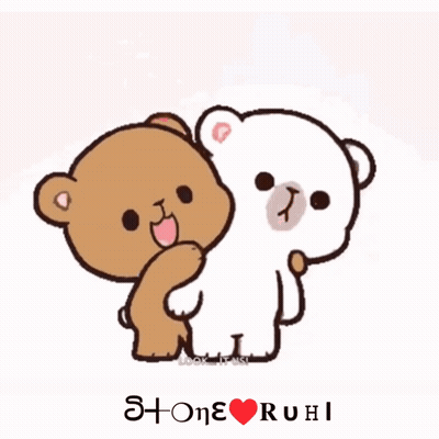 Two Teddy Bears Hugging S + One + Ruhi GIF