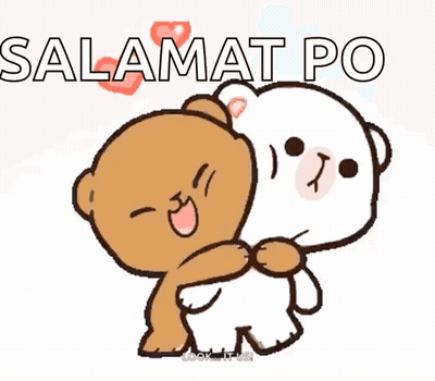 Two Teddy Bears Hugging Salamat Po GIF