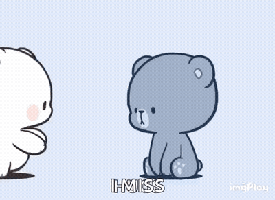 Two Teddy Bears Hugging Saying I Miss GIF