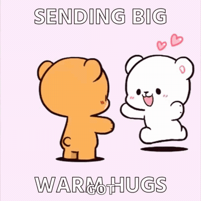 Two Teddy Bears Hugging Sending Big Warm Hugs GIF