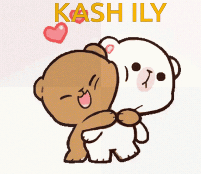 Two Teddy Bears Hugging With Kash Ily GIF