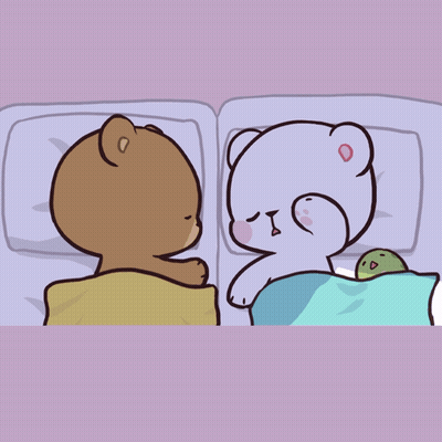 Two Teddy Bears Kissing On Bed With Heart GIF