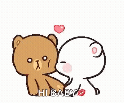 Two Teddy Bears Kissing With Heart GIF