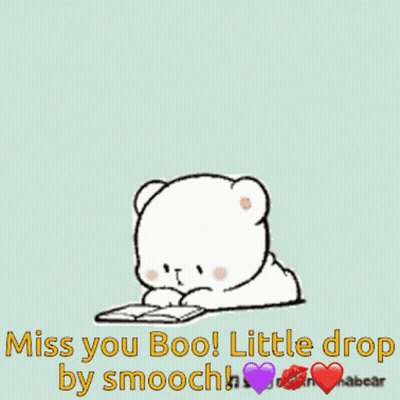 Two Teddy Bears Miss You Boo Little Drop By Smooch On The Bottom GIF