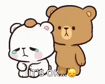 Two Teddy Bears One Crying GIF