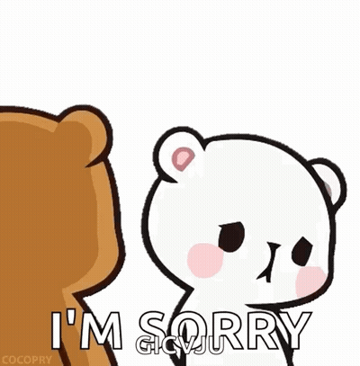 Two Teddy Bears Saying I'm Sorry GIF