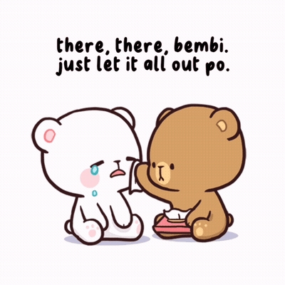 Two Teddy Bears Saying There There Bambi GIF