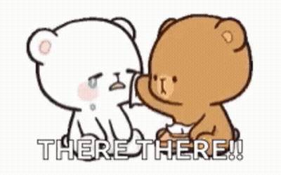 Two Teddy Bears Saying There There GIF