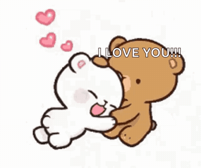 Two Teddy Bears Sitting And Talking GIF