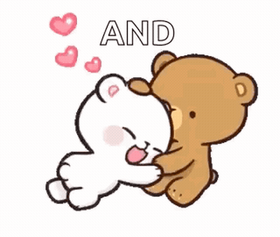 Two Teddy Bears Sitting And Talking GIF