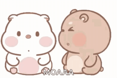 Two Teddy Bears Sitting And Talking GIF