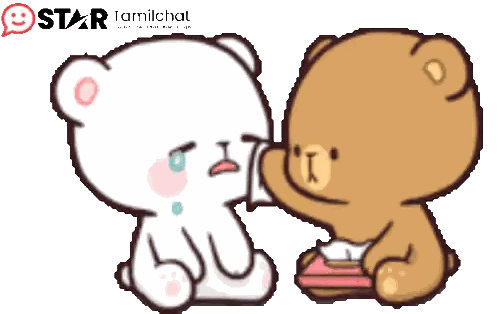 Two Teddy Bears Sitting Together Sticker
