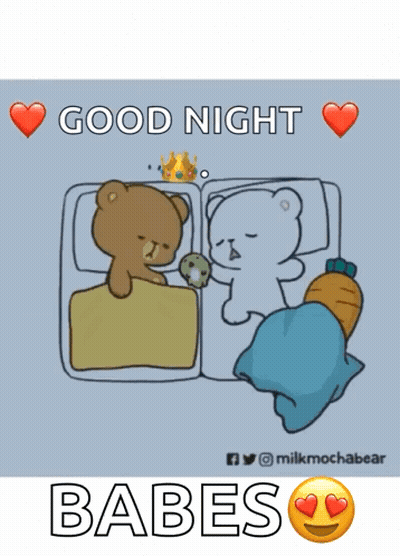 Two Teddy Bears Sleeping Next To Each Other GIF