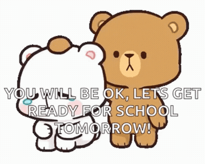 Two Teddy Bears Standing Talking GIF