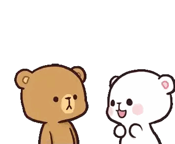 Two Teddy Bears Talking Sticker