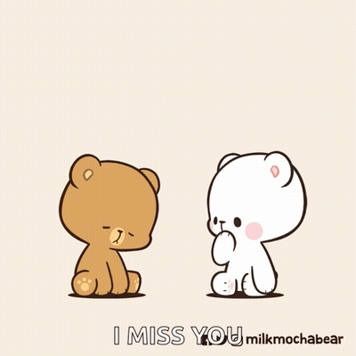 Two Teddy Bears With Balloons Saying I Miss You Milkmochabear