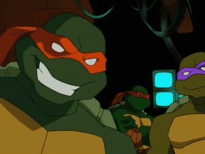 Two Teenage Mutant Ninja Turtles GIF