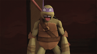 Two Teenage Mutant Ninja Turtles One Tongue Out GIF