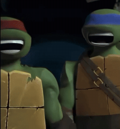 Two Teenage Mutant Ninja Turtles GIF
