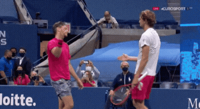Two Tennis Players Shake Hands Saying Loette GIF