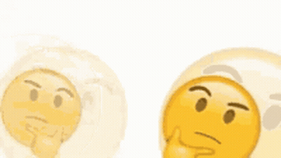 Two Thinking Emojis Sitting Together GIF
