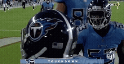 Two Titans Football Players During Touchdown GIF