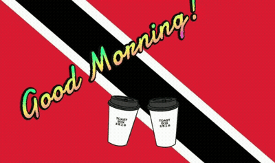 Two Toast Box Cups On Red White And Black Background GIF