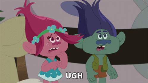 Two Trolls With Ugh GIF