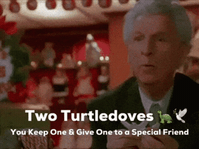 Two Turtledoves You Keep One And Give One To A Special Friend Written On A Screen GIF
