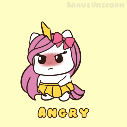 Angry Unicorns Standing Next To Each Other GIF