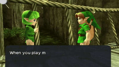 Two Video Game Characters Are Standing Next To Each Other GIF