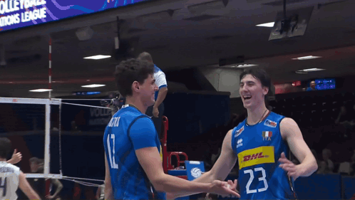 Two Volleyball Players With Number 23 GIF