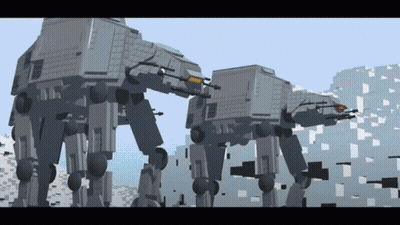 Two Walkers In Snowy Field GIF