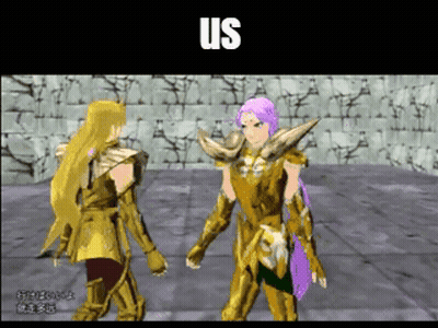 Two Warriors With Us Above Them GIF