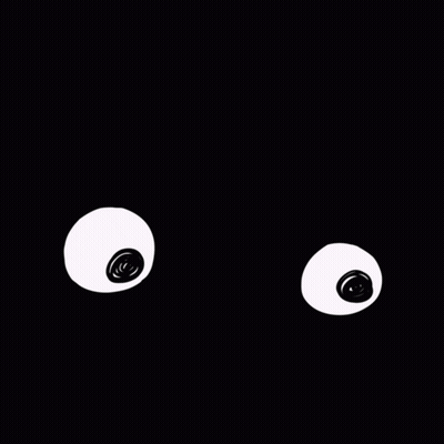 Two White Circles With Black Swirls GIF