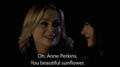 Two Women Are Looking At Each Other With One Saying Oh Anne Perkins You Beautiful Sunflower GIF