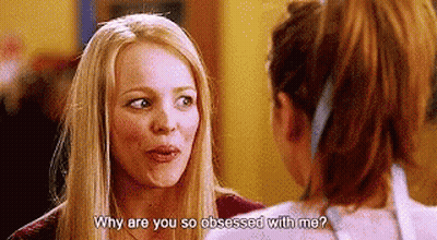 Two Women Are Talking To Each Other And One Is Asking The Other Why Are You So Obsessed With Me ? GIF